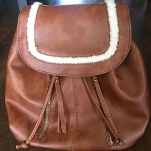 Underonesky Brown Leather Backpack